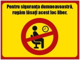 Autocolant Preventie COVID - Lasati loc liber - 20x15 cm