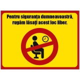 Autocolant Preventie COVID - Lasati loc liber - 20x15 cm