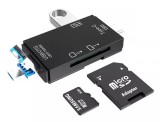 Cititor carduri, intrare USB 3.0, protectie deteriorare mecanica, plastic, 7,5 x 2,7 x 1cm, negru