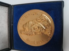 de colectie ,medalie bronz aurit Vlad Tepes DRACULEA 1431-1475 . De colectie
