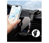 Suport auto cu incarcator pentru telefon mobil ESSAGER, 15W, cu ventuza - RESIGILAT