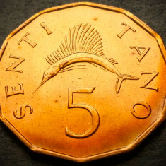 Moneda exotica 5 SENTI TANO - TANZANIA, anul 1982 *cod 331 - UNC DIN FASIC!