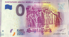 !! 0 EURO SOUVENIR - FINLANDA , SANTAPARK ROVANIEMI , CERCUL POLAR - 2019.2- UNC foto