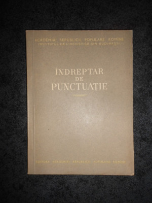 INDREPTAR DE PUNCTUATIE (1956) foto