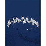 Diadema (Coronita) Mireasa cu Strasuri , tip Frunza-97987, Inovius