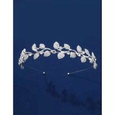 Diadema (Coronita) Mireasa cu Strasuri , tip Frunza-97987