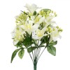 Buchet Flori Artificiale Albe 40cm, Plastic, Aranjament Floral, Decor Interior Casa