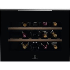Racitor de vinuri incorporabil Electrolux KBW6X, 49 l, 15 sticle, Rafturi lemn, Control electronic, Clasa F, Inox antiamprenta