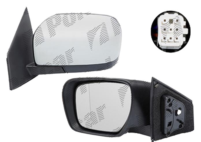 Oglinda exterioara Mazda Cx-9 (Tb), 05.2006-10.2012, partea Stanga, culoare sticla crom , sticla asferica, cu carcasa grunduita, cu incalzire , ajust