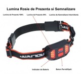 Lanterna de cap, LED, Cob 10W, 14 SMD, lumina rosie, cablu micro usb,