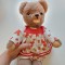 Ursulet vintage de push, tip Zotty, in hainele originale, 30cm