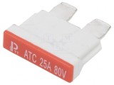 Siguranță Auto 25A 80VDC Cupru Cositorit 19mm