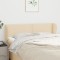 vidaXL Tăblie de pat cu aripioare crem 147x23x78/88 cm material textil 3117007