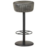 Cumpara ieftin Scaun de bar, gri invechit, piele naturala