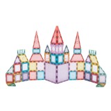 Set magnetic pentru constructii, 66 piese multicolor, plastic transparent, margini magnet MultiMark GlobalProd, ProCart