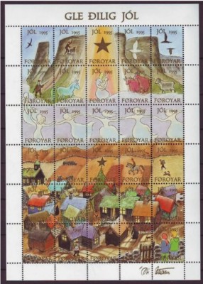 Foroyar Feroe Danemarca MNH 1995-97 2000 2006 2008 - Craciun minicoli etichete foto