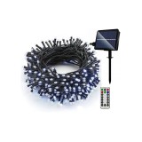 Cumpara ieftin Instalatie Solara Decorativa 200 LED Alb Rece 20m cu Telecomanda Incarcare USB IP65 Oem