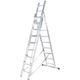 Scara aluminiu universala, 2 tronsoane, 11 trepte, 3,15m, Alverosal, 442025