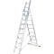 Scara aluminiu universala, 3 tronsoane, 7 trepte, 2,01m, Alverosal, 442056