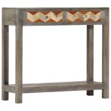 Cumpara ieftin Masă consolă, gri, 86 x 30 x 76 cm, lemn masiv de mango
