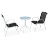 VidaXL Set mobilier bistro, 3 piese, negru, oțel