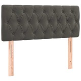 Cumpara ieftin Tablie de pat, gri inchis, 90x7x78/88 cm, catifea