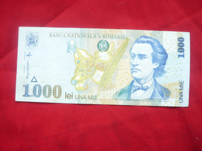 Bancnota 1000 lei 1998 M.Eminescu , cal. f.buna foto