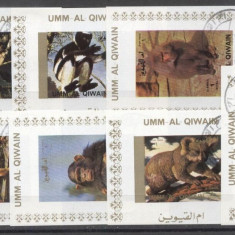 Umm al Qiwain 1973 Monkeys, 7 mini imperf. sheet, used E.096
