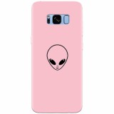 Husa silicon pentru Samsung S8, Pink Alien