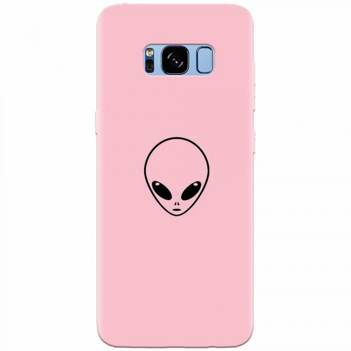 Husa silicon pentru Samsung S8, Pink Alien