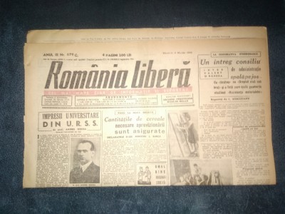 ZIAR ROMANIA LIBERA 2 MARTIE 1946 foto