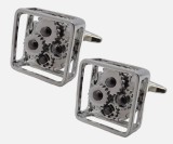 Cumpara ieftin Butoni Camasa| Decorativ Steampunk | Cadou Unic pentru B?rba?i | Placat Rodiu Argintiu