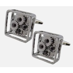 Butoni Camasa| Decorativ Steampunk | Cadou Unic pentru B?rba?i | Placat Rodiu Argintiu