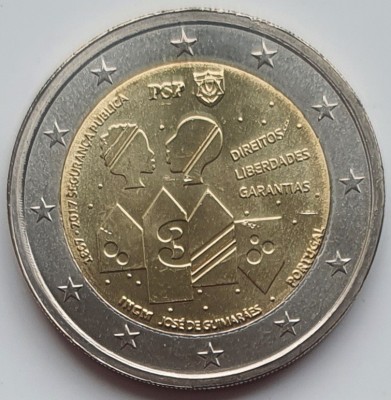 Portugalia 2 euro 2017 UNC - 150 Years of Public Security - km 872 - E001 foto