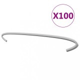 VidaXL C&acirc;rlige pentru gabioane, 100 buc., oțel galvanizat, 30 cm