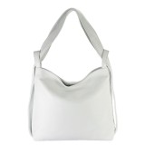 Cumpara ieftin Geanta din piele naturala 2 in 1 alb 8919 132