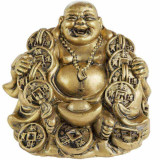 Buddha vesel al fericirii, statueta auriu 65 mm