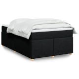 Cumpara ieftin Gossi pat box spring cu saltea, negru, 120x190 cm, catifea