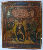 Icoana pe lemn, Inaltarea Prof. Ilie, 18th. doc. 35.7x30.6cm