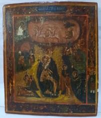 Icoana pe lemn, Inaltarea Prof. Ilie, 18th. doc. 35.7x30.6cm