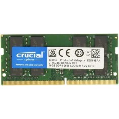 Memorie ram Laptop Crucial 16GB, DDR4, 2Rx8, PC4-2666V, 2666Mhz, CT16G4S266M.M16FE, PC4-21300, CL19, Non-ECC, sodimm, 260 pini