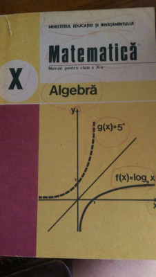 Matematica algebra - Manual cls X C.Nastasescu,C.Nita,S.Popa 1978 foto