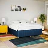 Gossi cadru de pat fara saltea, albastru, 180x200 cm, textil