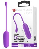 Ou Vibrator Joyce, 12 Moduri Vibratii, Silicon, USB, Violet, 18 cm