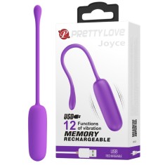 Ou Vibrator Joyce, 12 Moduri Vibratii, Silicon, USB, Violet, 18 cm