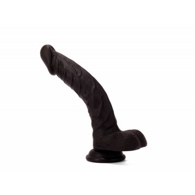 Dildo realistic cu ventuza X-MEN Silicone Dildo Black 20cm foto
