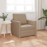 VidaXL Canapea Pat 2 &icirc;n 1 Cappuccino 74x77x81 cm din Piele Artificială