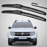 Cumpara ieftin Set 2 Ștergătoare Parbriz Hibrid Dedicate Dacia Duster 1 (2010-2016), Prindere Hook (C&acirc;rlig)
