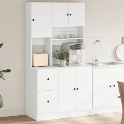 Gossi dulap de bucatarie, alb, 95x50x180 cm, lemn prelucrat foto