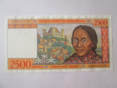 Rara! Madagascar 2500 Francs/Franci 1998 UNC foto